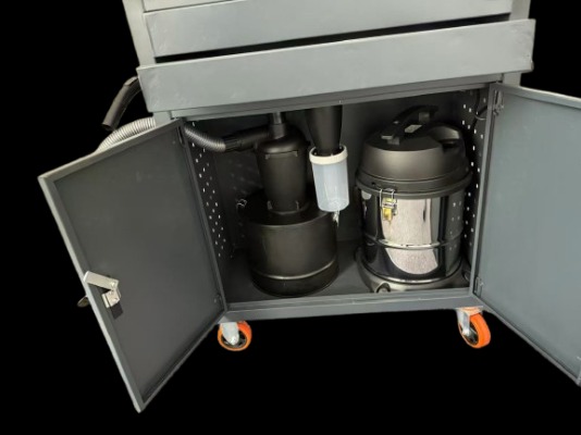 vacuum cleaner babinet trollye with two stages cyclone dust stopper and industrial vacuum cleaner